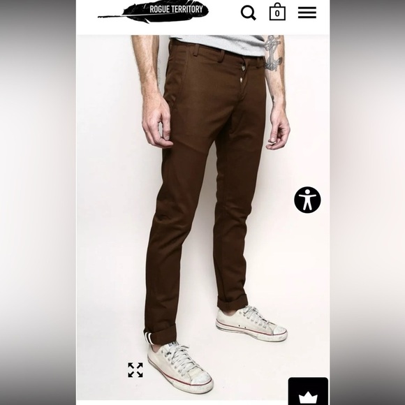 RGT Rogue Khaki Officer Trouser Slim Tapered Pant Size 27x34 Originally195 30x34 - Picture 7 of 12